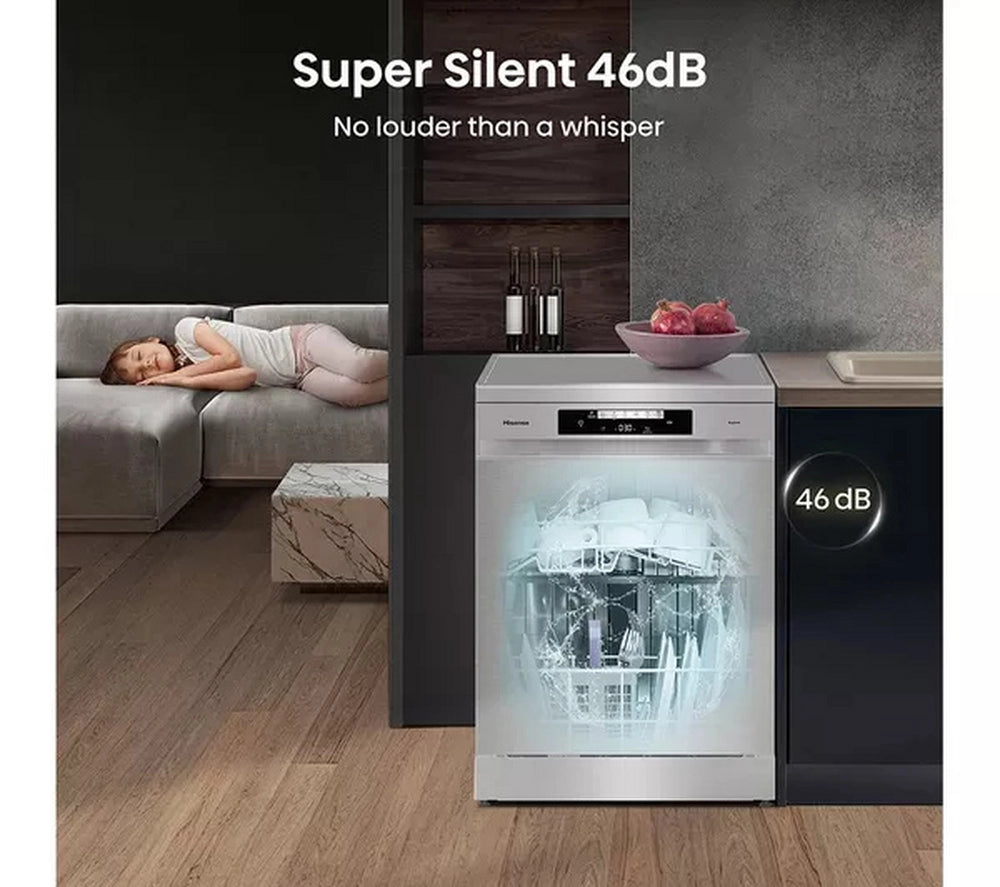 Hisense HS642D90XUK Dishwasher - Stainless Steel - 14 Place Settings