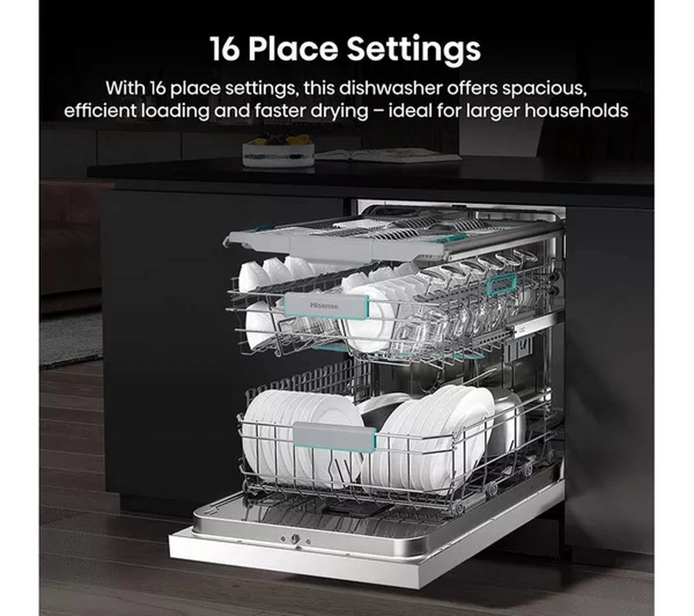 Hisense HS663A90WUK Dishwasher - White - 16 Place Settings