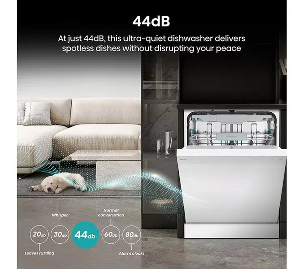 Hisense HS663A90WUK Dishwasher - White - 16 Place Settings