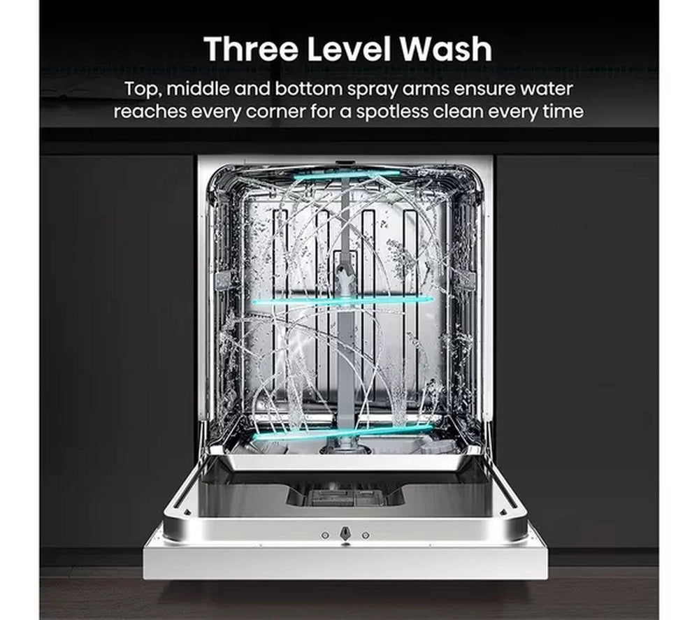 Hisense HS663A90WUK Dishwasher - White - 16 Place Settings