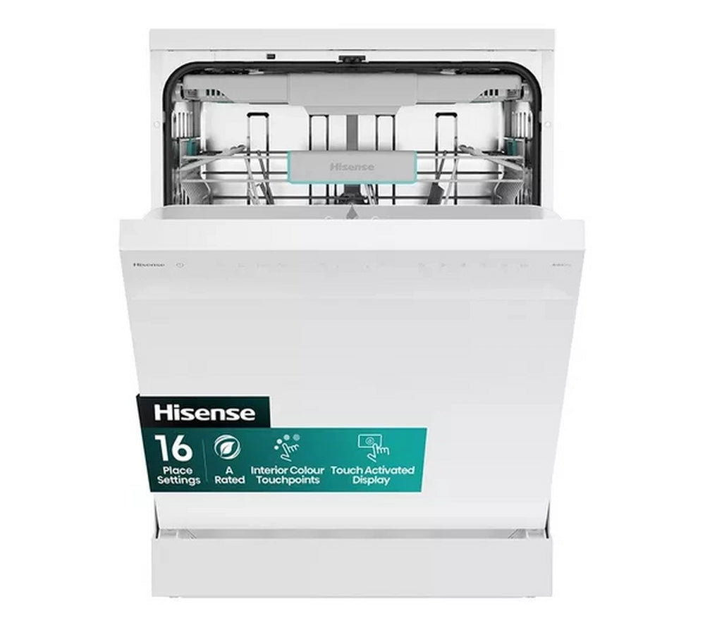Hisense HS663A90WUK Dishwasher - White - 16 Place Settings