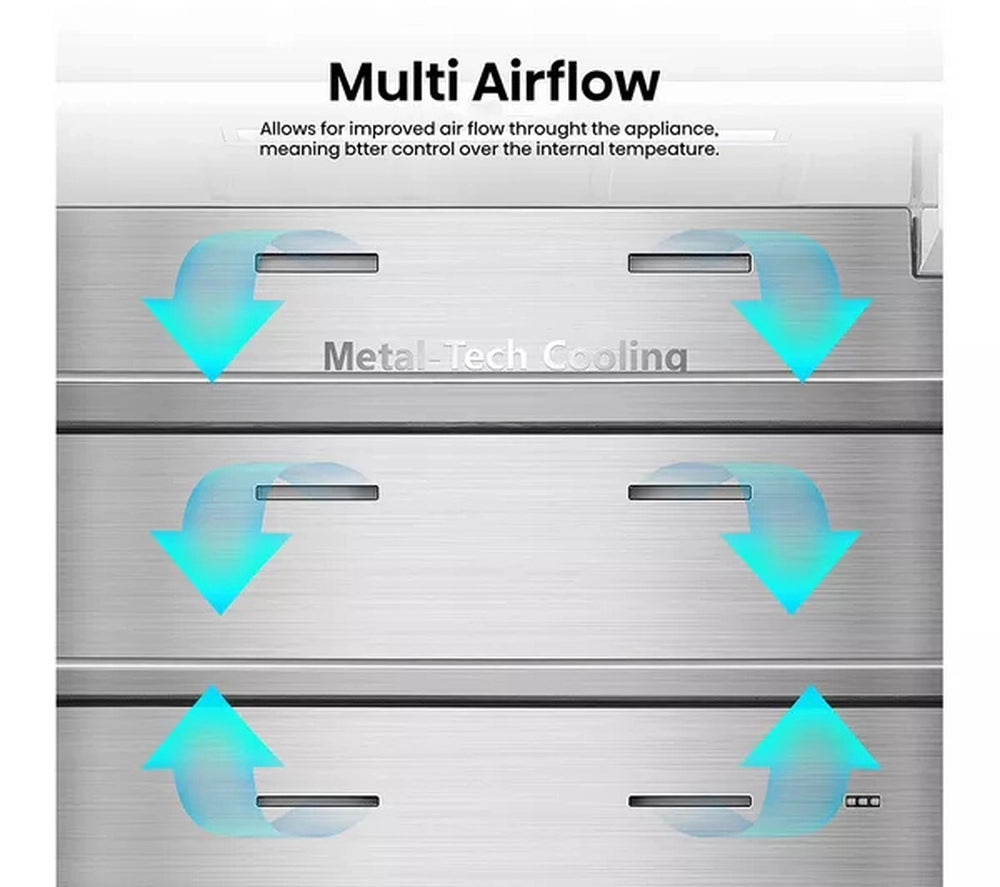 Hisense RF815N4SESE Total No Frost Plumbed American Fridge Freezer - Silver