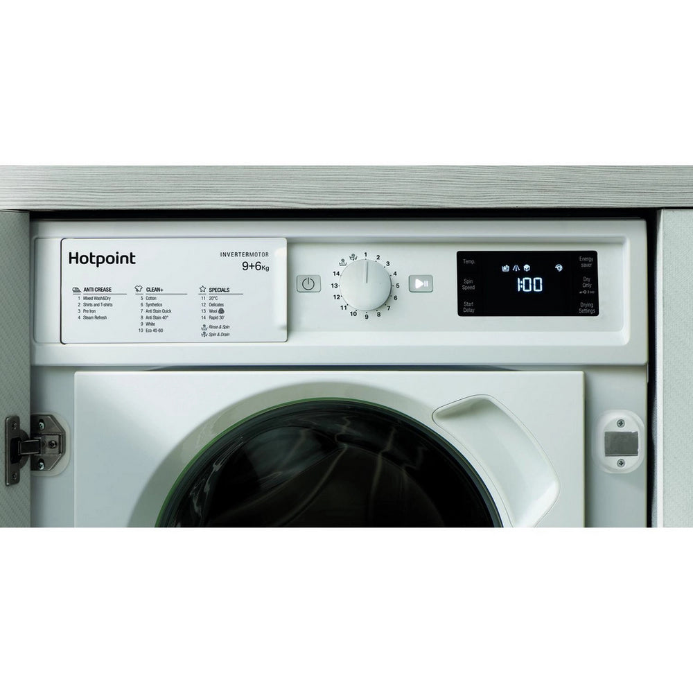 Hotpoint BIWDHG961485 9kg/6kg 1400 Spin Integrated Washer Dryer - White