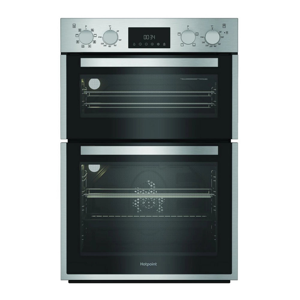 Hotpoint DIH82DIX 59.4cm Built In Electric Double Oven - Stainless Steel