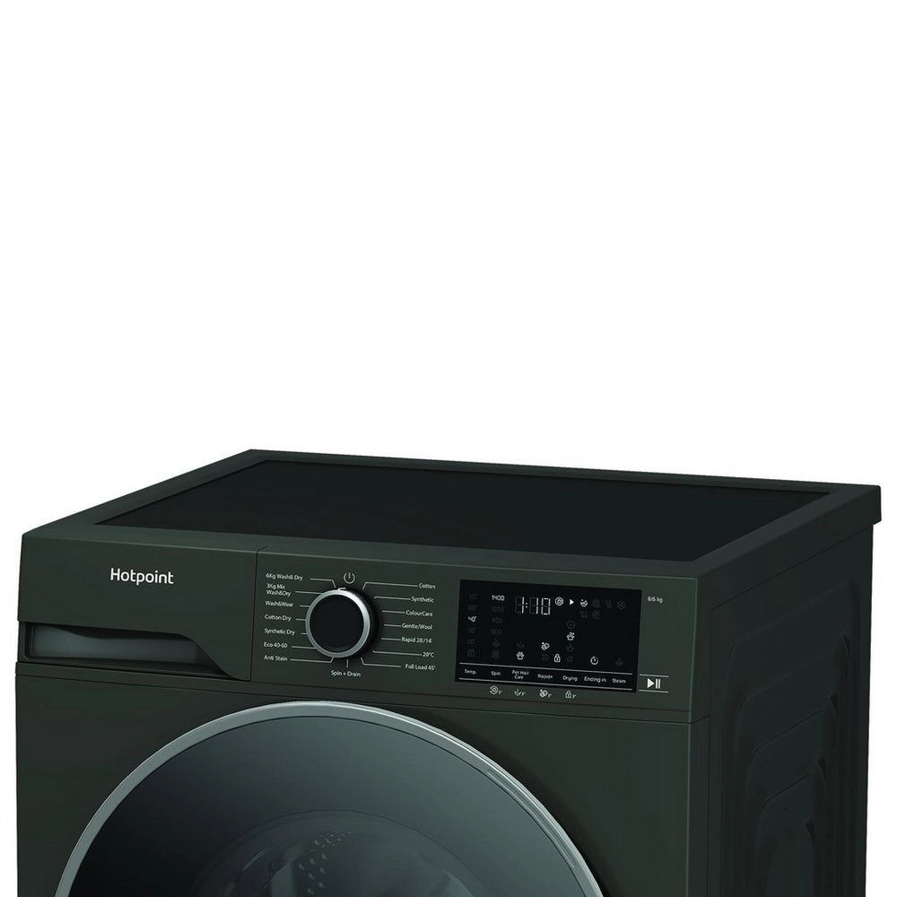 Hotpoint HBD8680GANTISTAINUK 8kg 1400 Spin Washer Dryer - Graphite