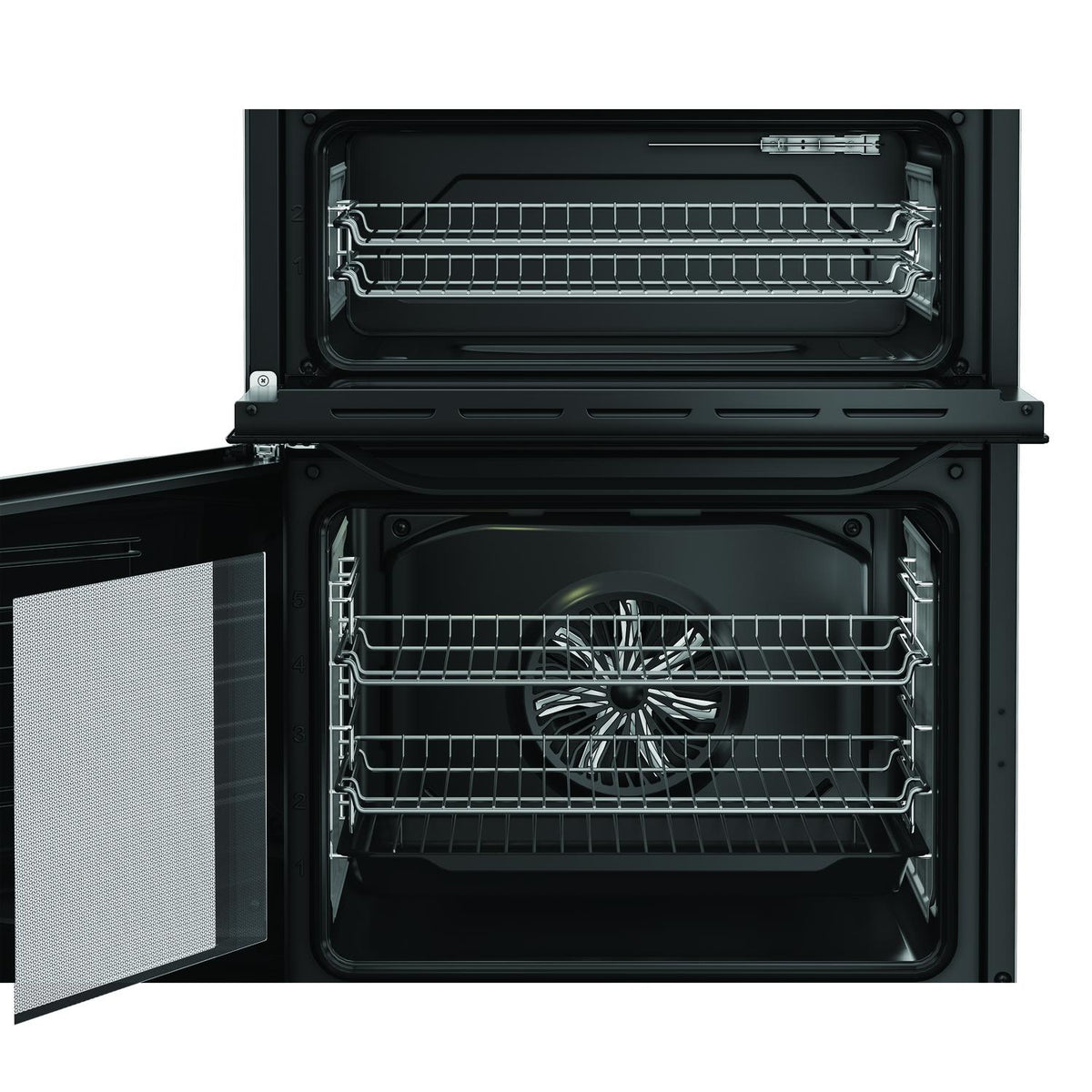 Hotpoint HDE6VDC2B1 60cm Double Oven Electric Cooker with Ceramic Hob - Black