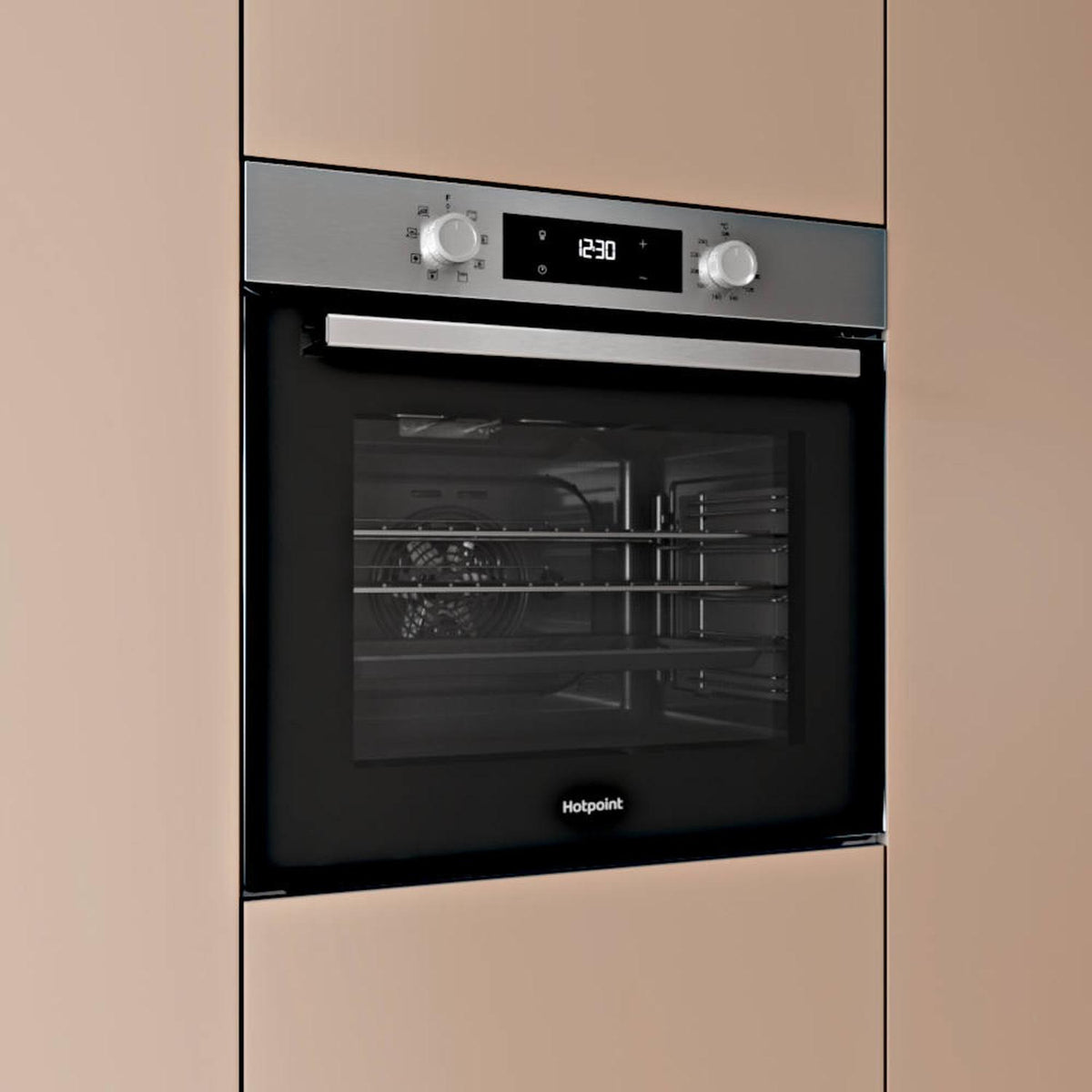 Hotpoint HOEU25CZXUK 59.5cm Built In Electric Single Oven - Stainless Steel
