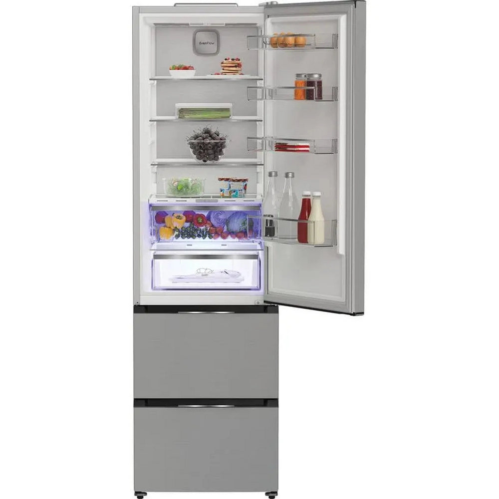 Hotpoint HPKF 5351 XP4UK Dual No Frost 3 Door American Fridge Freezer with VitalCare - Brushed Steel
