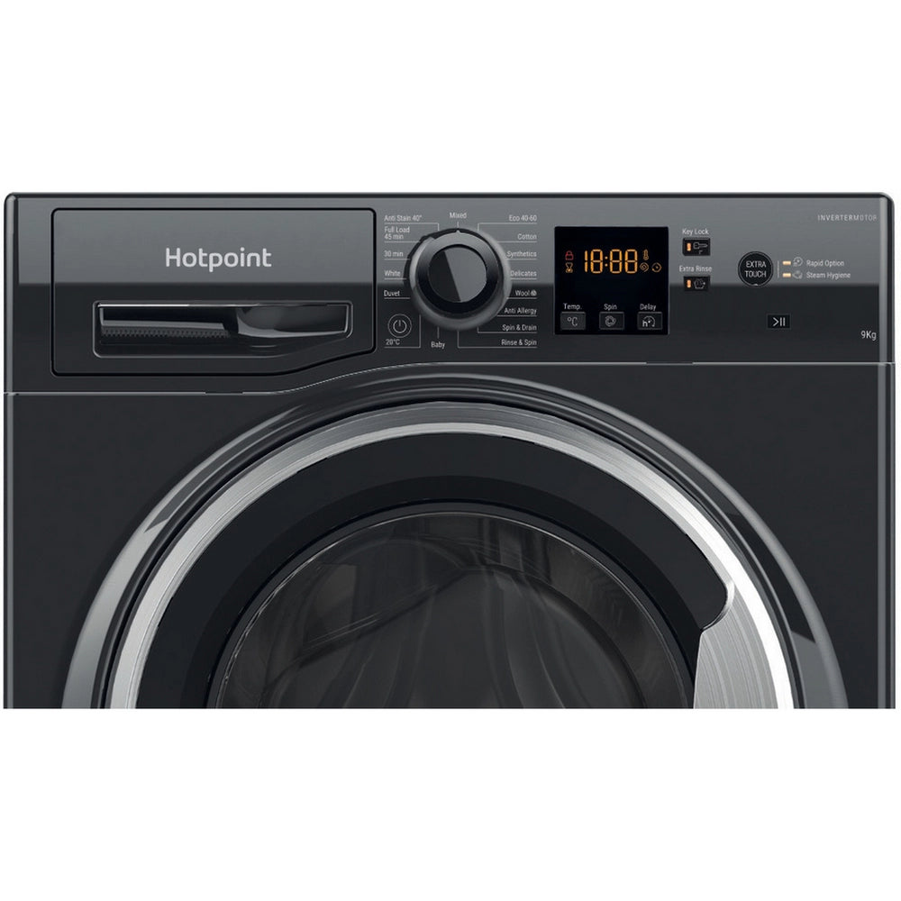 Hotpoint NSWF946BSUK 9kg 1400 Spin Washing Machine - Black