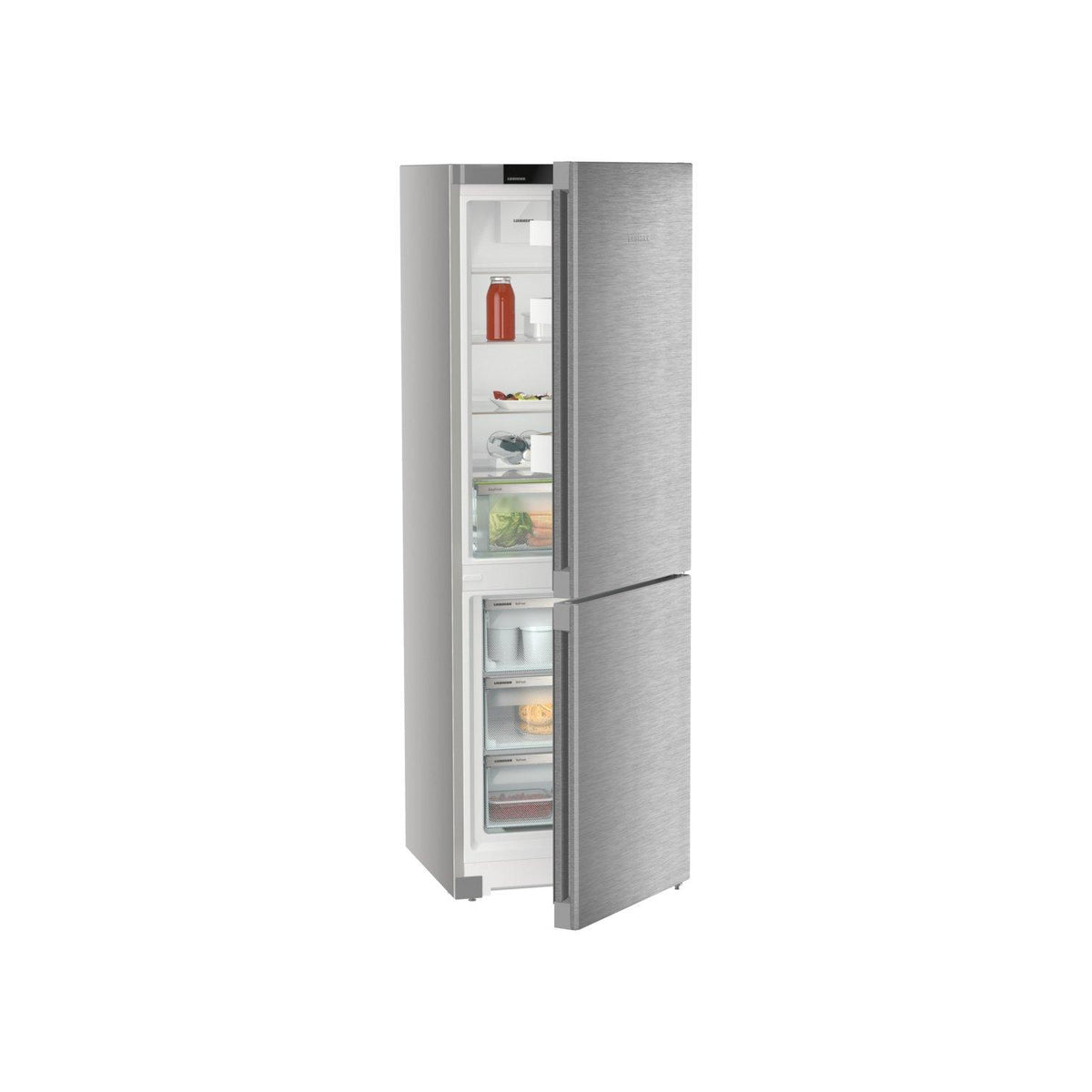 Liebherr CNSDC5203 60cm 60/40 Frost Free Fridge Freezer with EasyFresh - Silver Steel