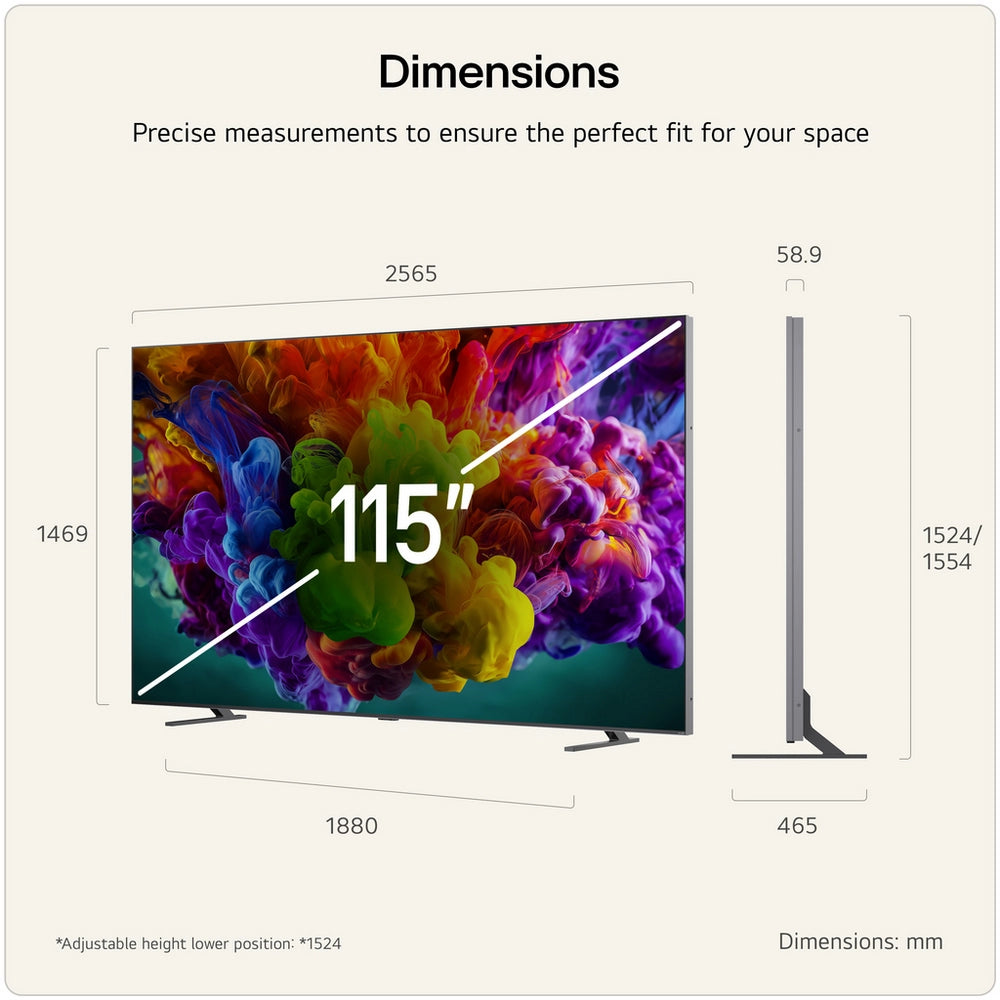 LG 115QNED93B6.AEKQ 115" 4K QNED evo AI Smart TV