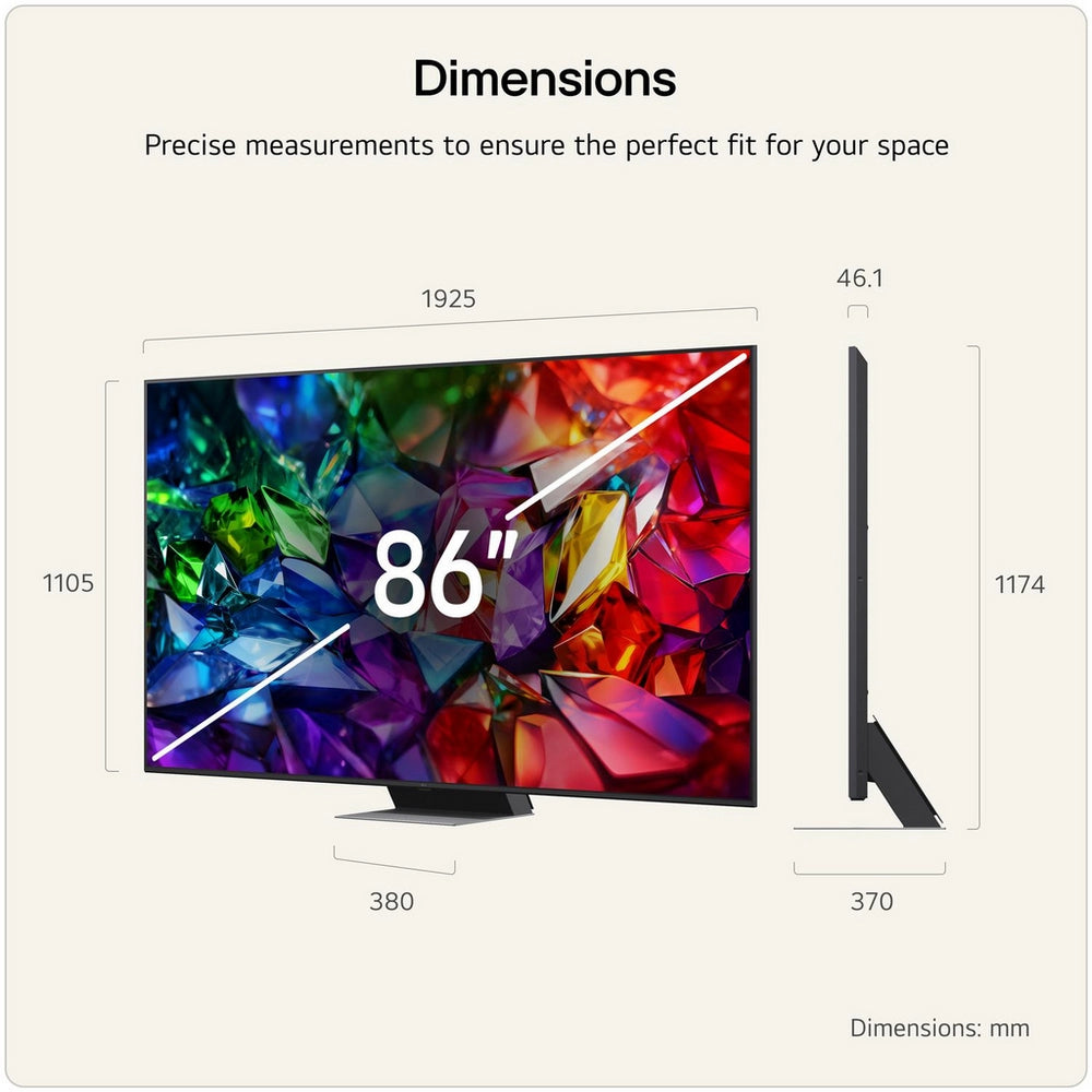 LG 86MRGB96B6B.AEK 86" 4K Micro RGB evo AI Smart TV