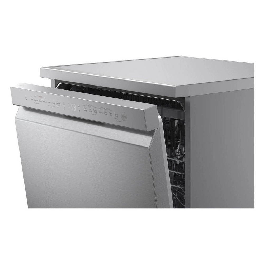 LG TrueSteam™ QuadWash™ DF27FVS WiFi Connected Full Size Dishwasher - Silver - 14 Place Settings