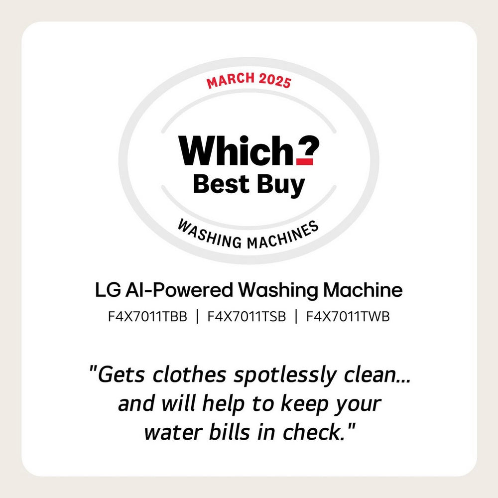 LG F4X7011TBB 11kg 1400 Spin Washing Machine - Black