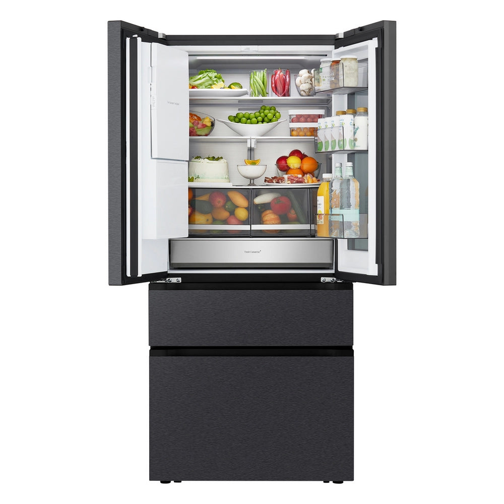 LG GMGS50DEEP 550L No Frost American Style French Door InstaView Fridge Freezer - Black