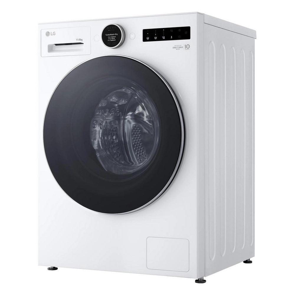 LG Series 10 AI Direct Drive WHX9016TLC - 11 kg Heat Pump Washer Dryer - White