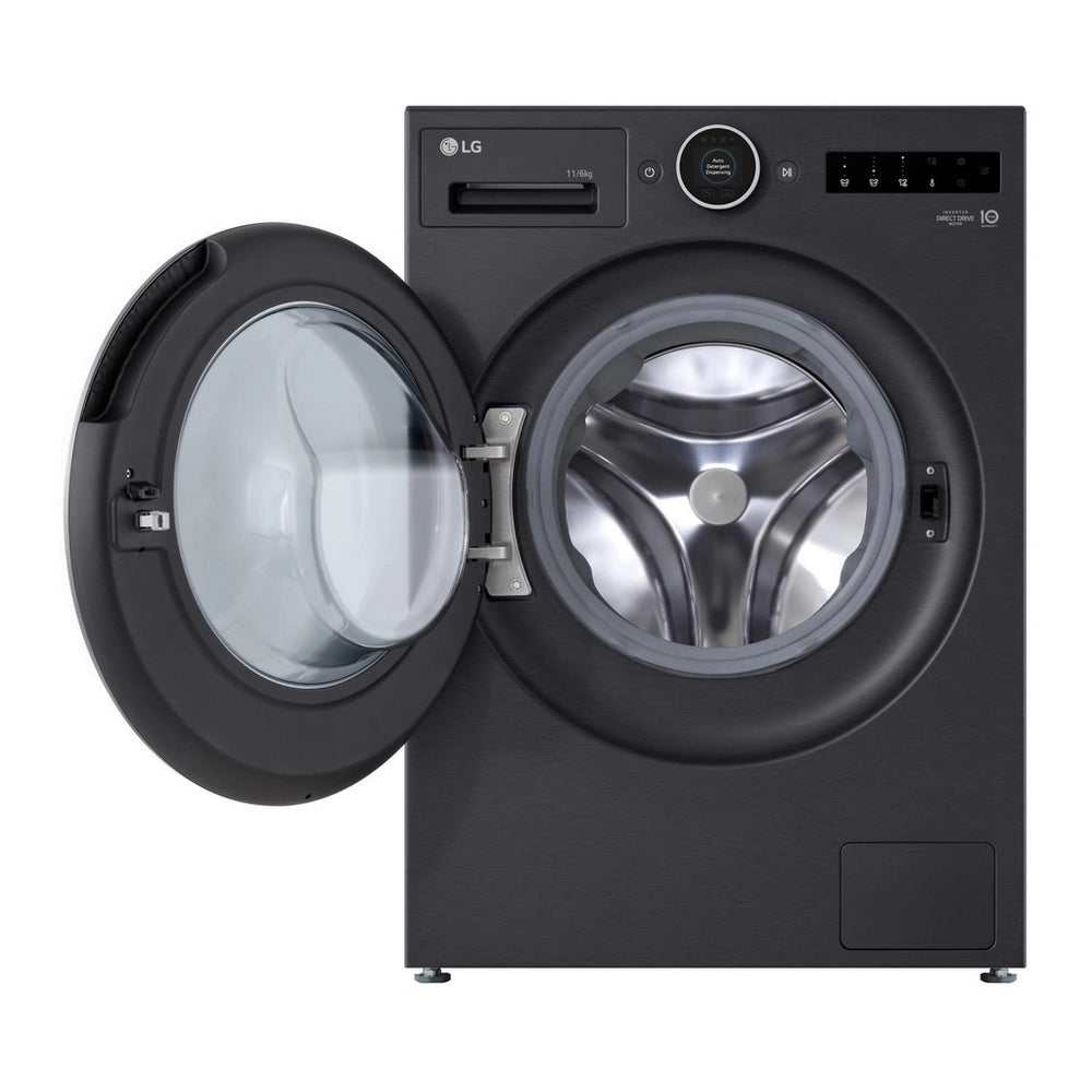 LG Series 10 AI Direct Drive WHX9516TBC - 11 kg Autodose Heat Pump Washer Dryer - Black