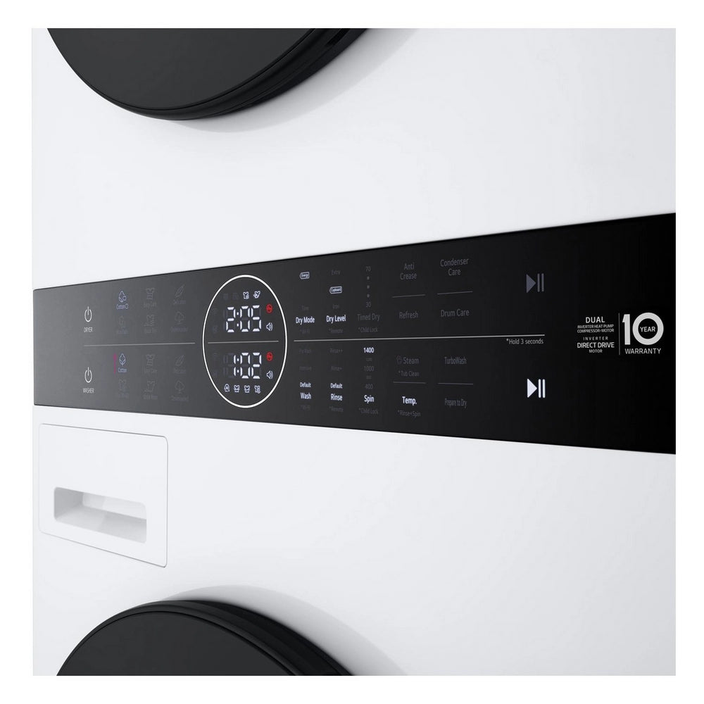 LG WT1210WWF 12kg/10kg 1400 Spin Wash Tower - White