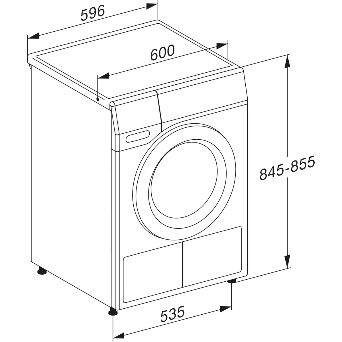 Miele TEC645 WP 8kg Tumble Dryer - White