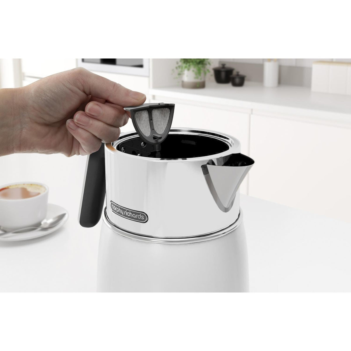 Morphy Richards 100704 1.5 Litres Signature Matt Jug Kettle - Moonlight White