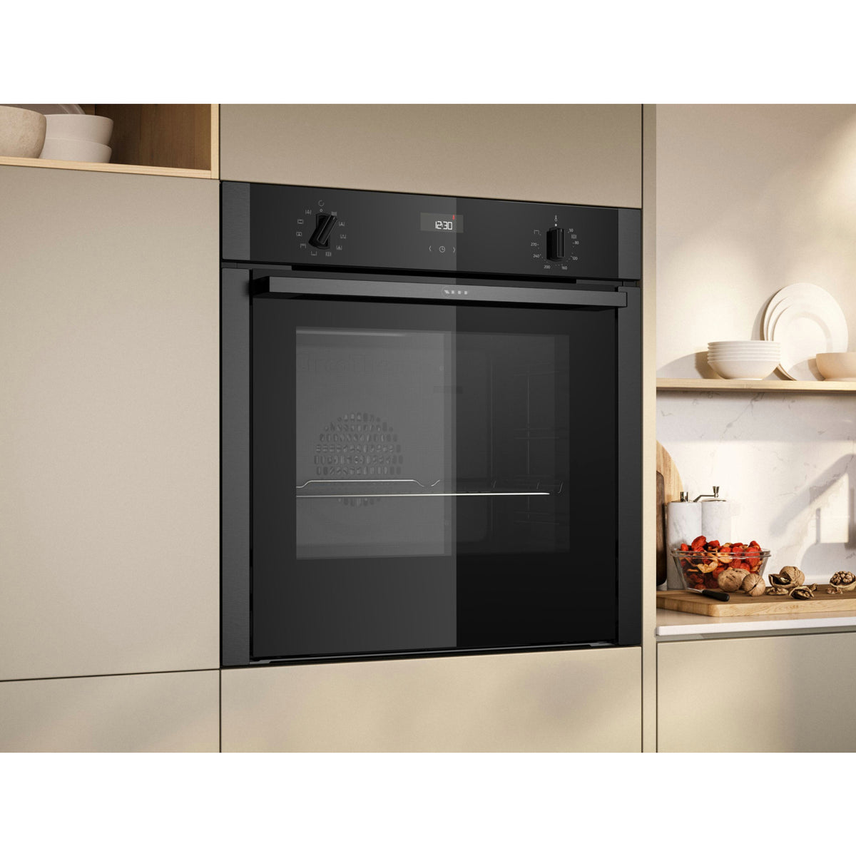 Neff B3ACE4AG3B Slide & Hide 59.4cm Built In Electric Single Oven - Graphite Grey
