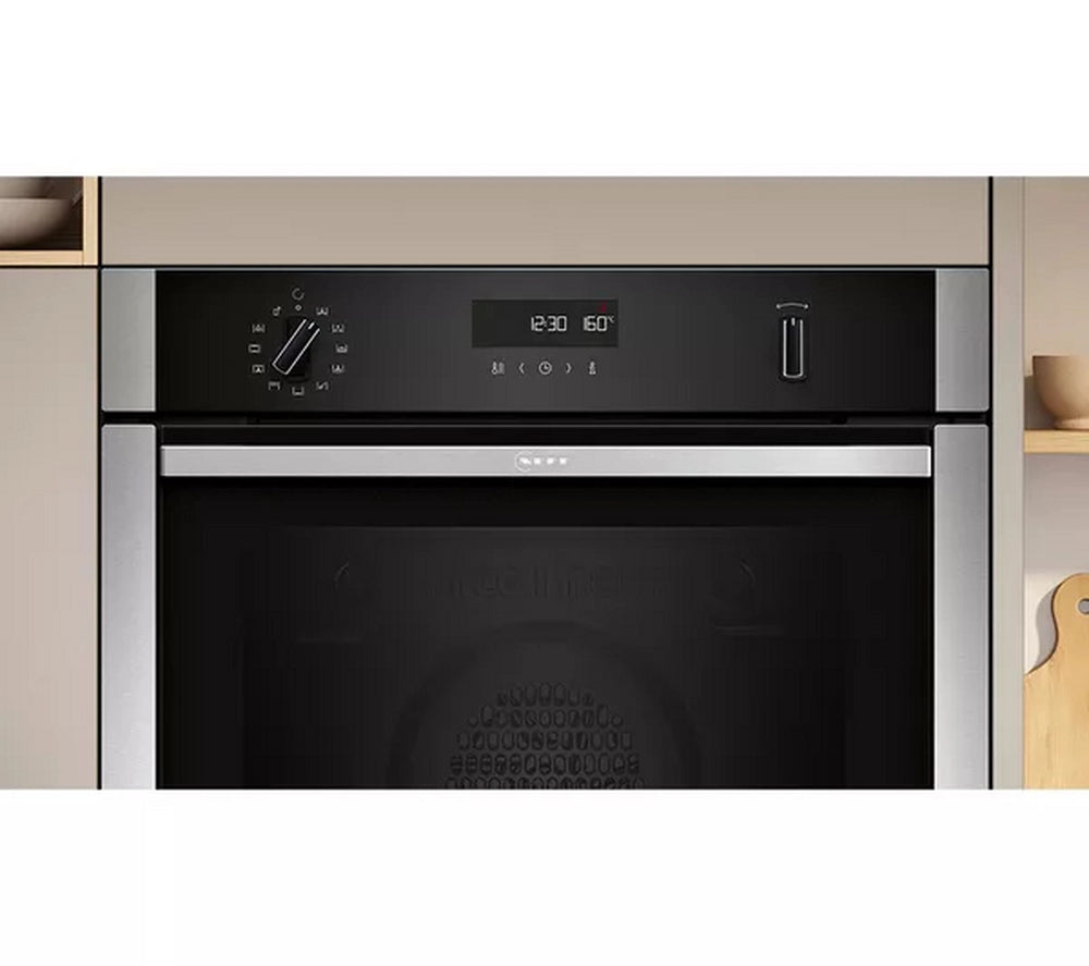 Neff B6ACH7AN7B Slide & Hide 59.4cm Built-in Electric Single Oven - Stainless Steel