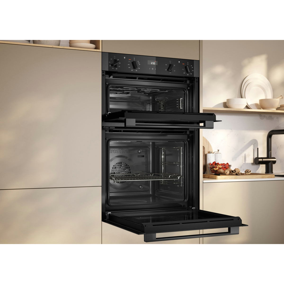 Neff U1ACE2AG3B 59.4cm Built In Electric Double Oven - Graphite Grey
