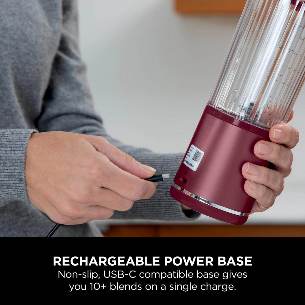 Ninja BC151UKCR Cordless Portable Motorised/Compact Blender - Cranberry