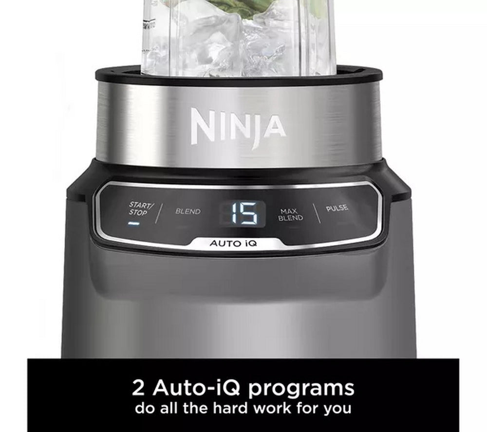 Ninja BN500UK Motorised Compact Blender with Auto-iQ – Dark Grey