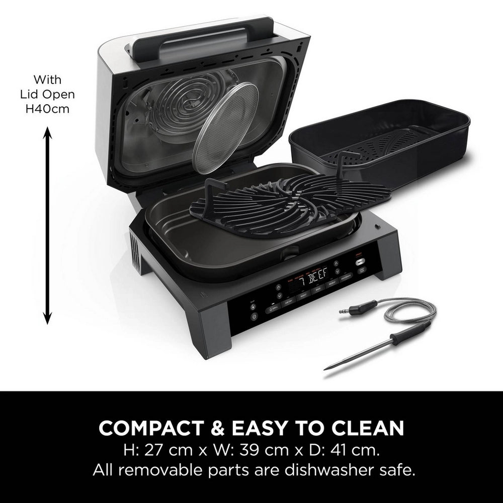Ninja DG551UK Electric Air-Grill & Fryer - Black/Stainless Steel