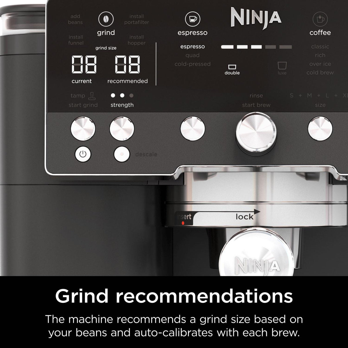 Ninja ES601UKBK Ninja Luxe Café Premier Espresso Machine - Midnight Black