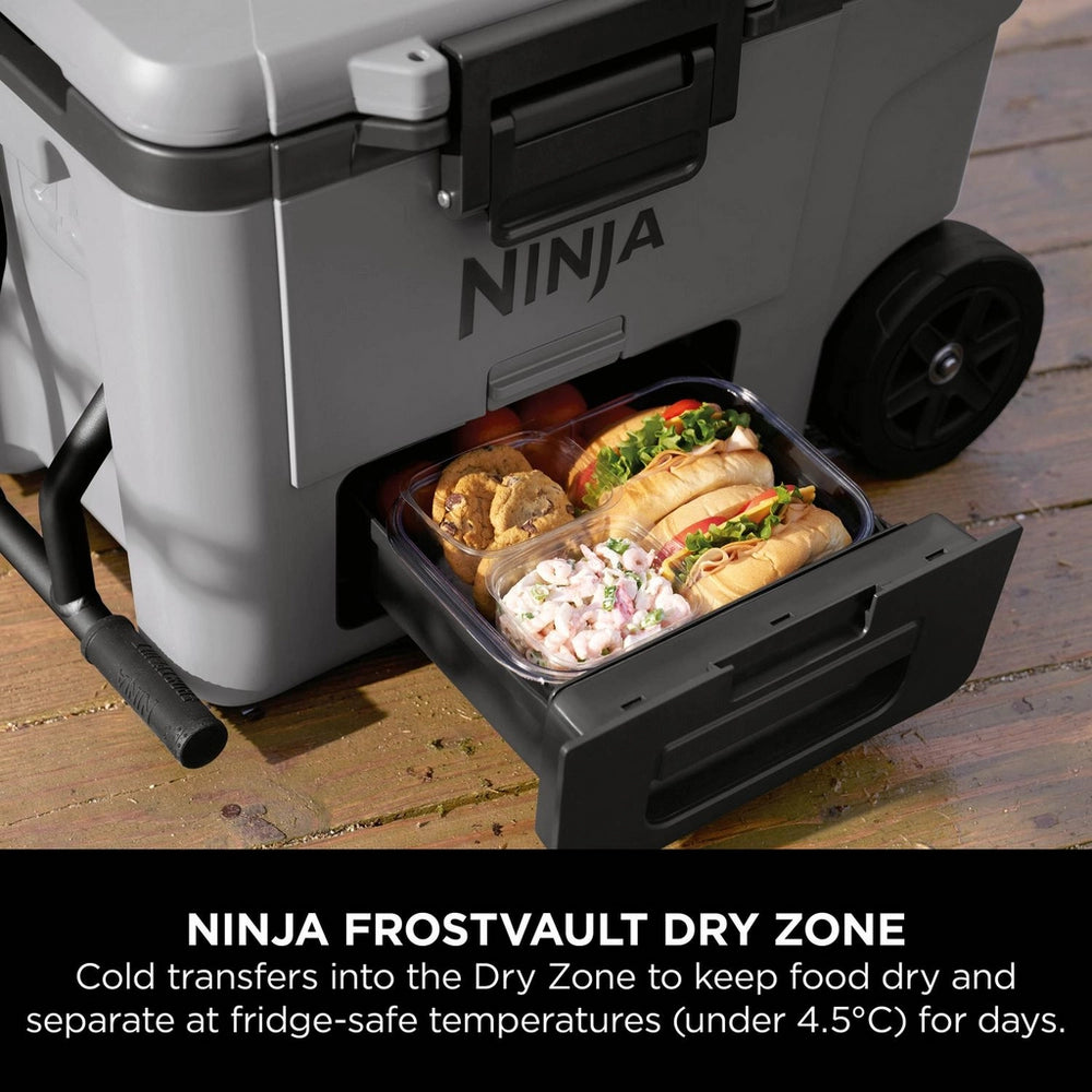 Ninja FB245UKGY Ninja FrostVault 45QT/42L Wheeled Cooler with Dry Zone - Slate Grey
