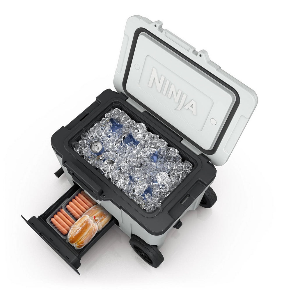 Ninja FB245UKWH Ninja FrostVault 45QT/42L Wheeled Cooler with Dry Zone - Cloud White