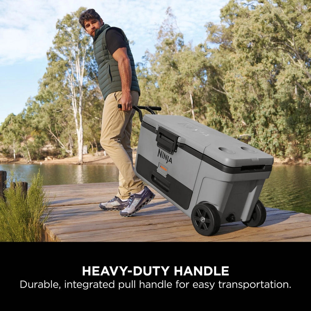 Ninja FB265EUUKGY Ninja FrostVault 65QT/61L Wheeled Cooler with Dry Zone - Slate Grey