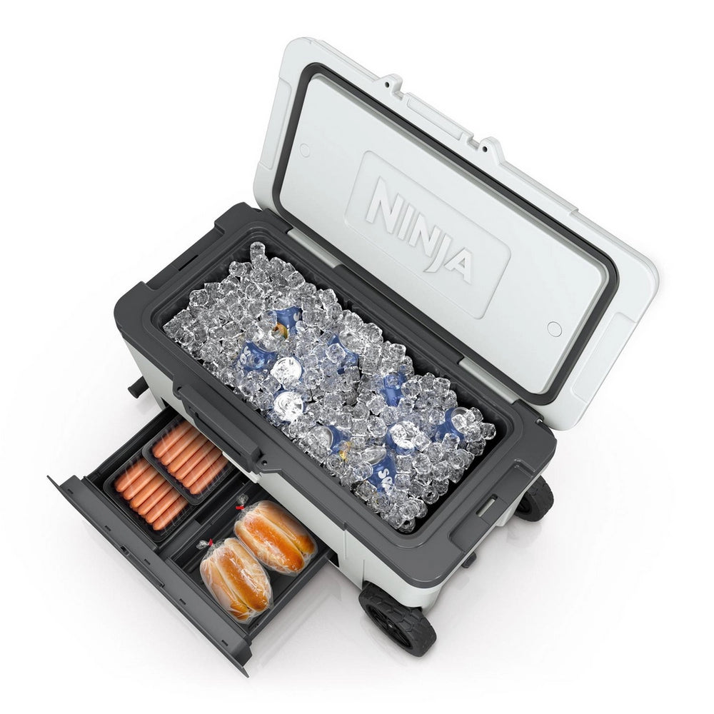 Ninja FB265EUUKWH Ninja FrostVault 65QT/61L Wheeled Cooler with Dry Zone - Cloud White