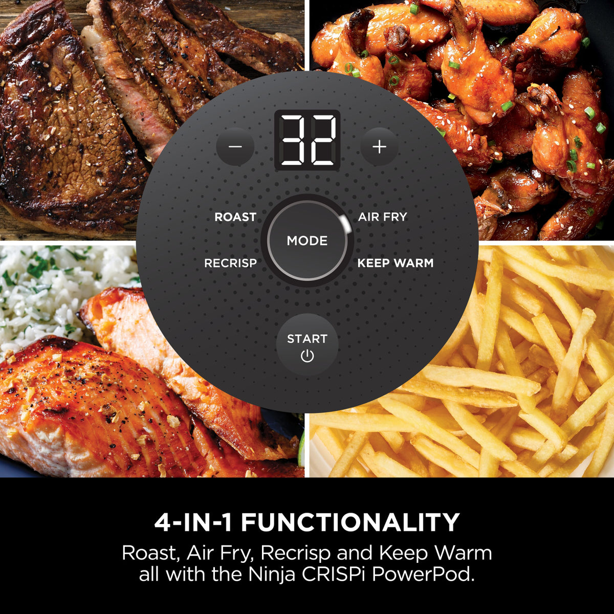 Ninja FN101UKGY CRISPi 4-in-1 Portable Air Fryer - Cyberspace Blue