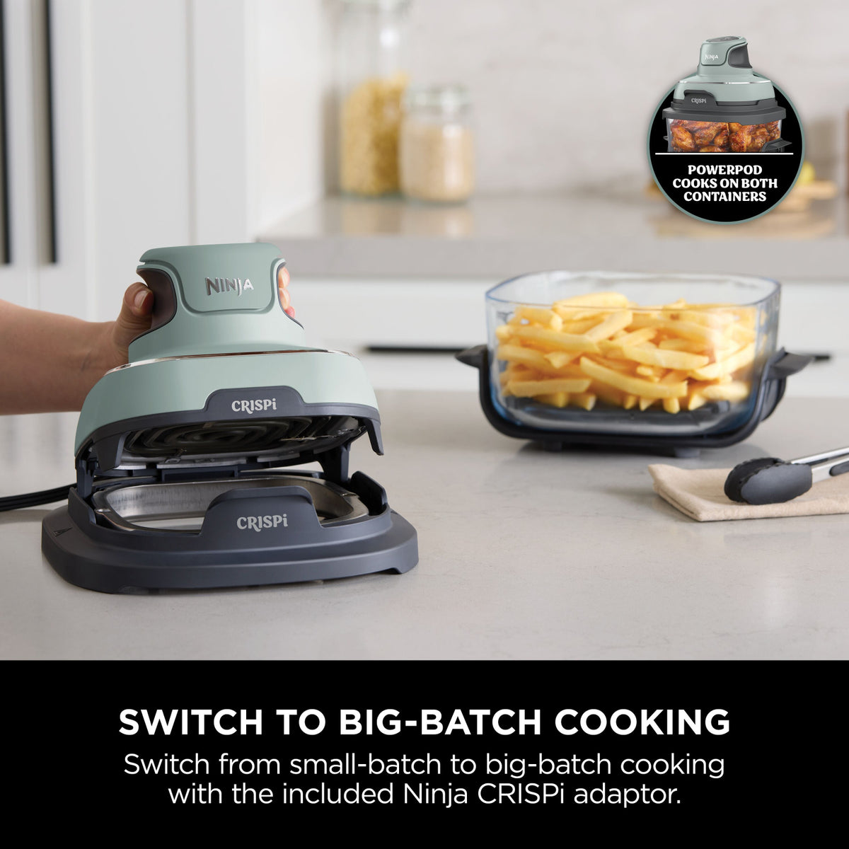 Ninja FN101UKSG CRISPi 4-in-1 Portable Air Fryer - Sage