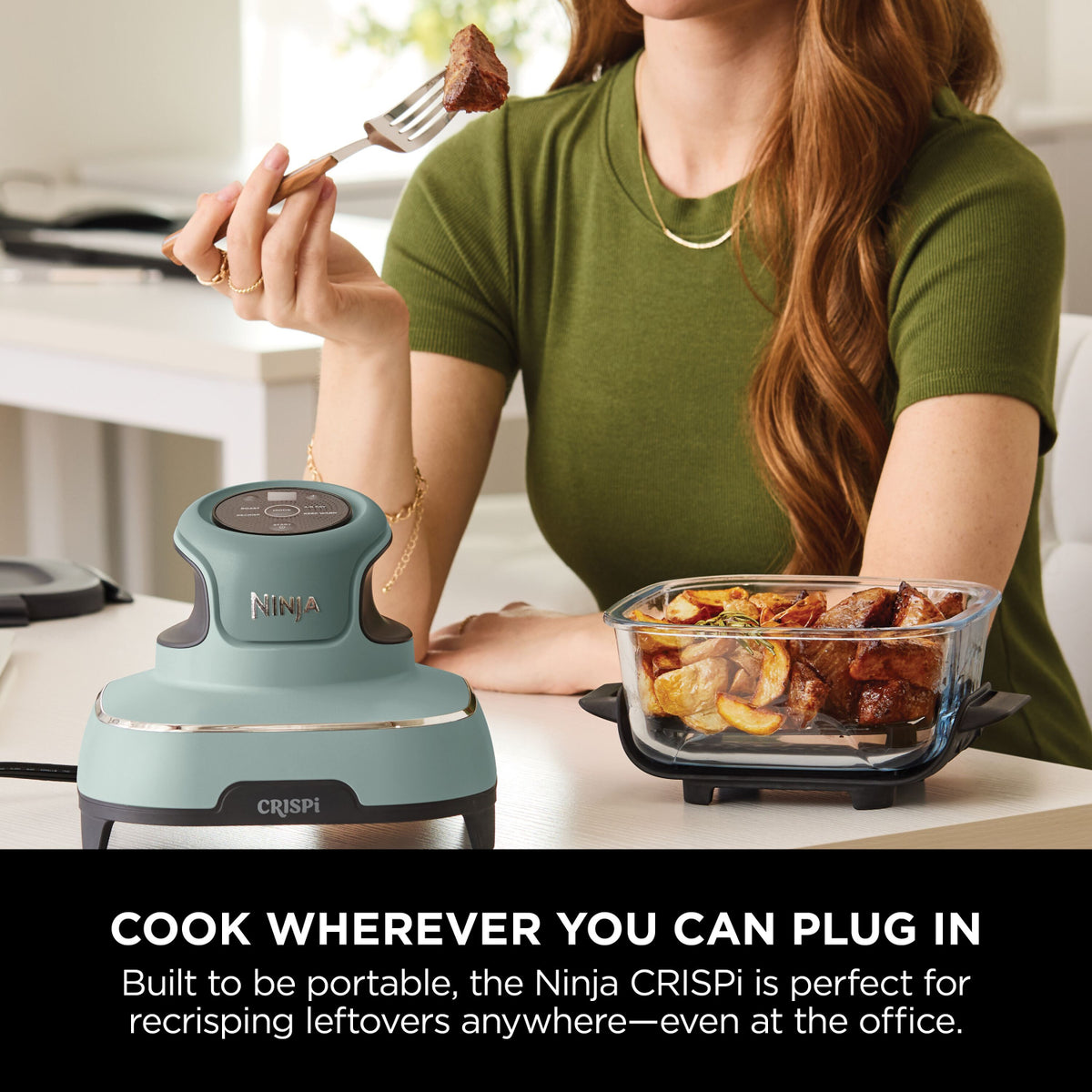Ninja FN101UKSG CRISPi 4-in-1 Portable Air Fryer - Sage