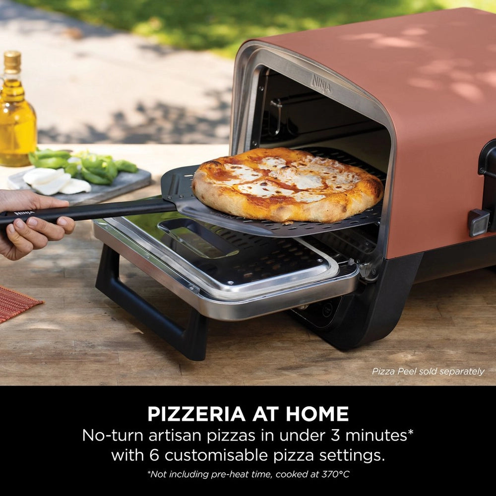 Ninja OO101UK Ninja Woodfire Outdoor Oven- Artisan Pizza Maker and BBQ Smoker - Terracotta/Steel