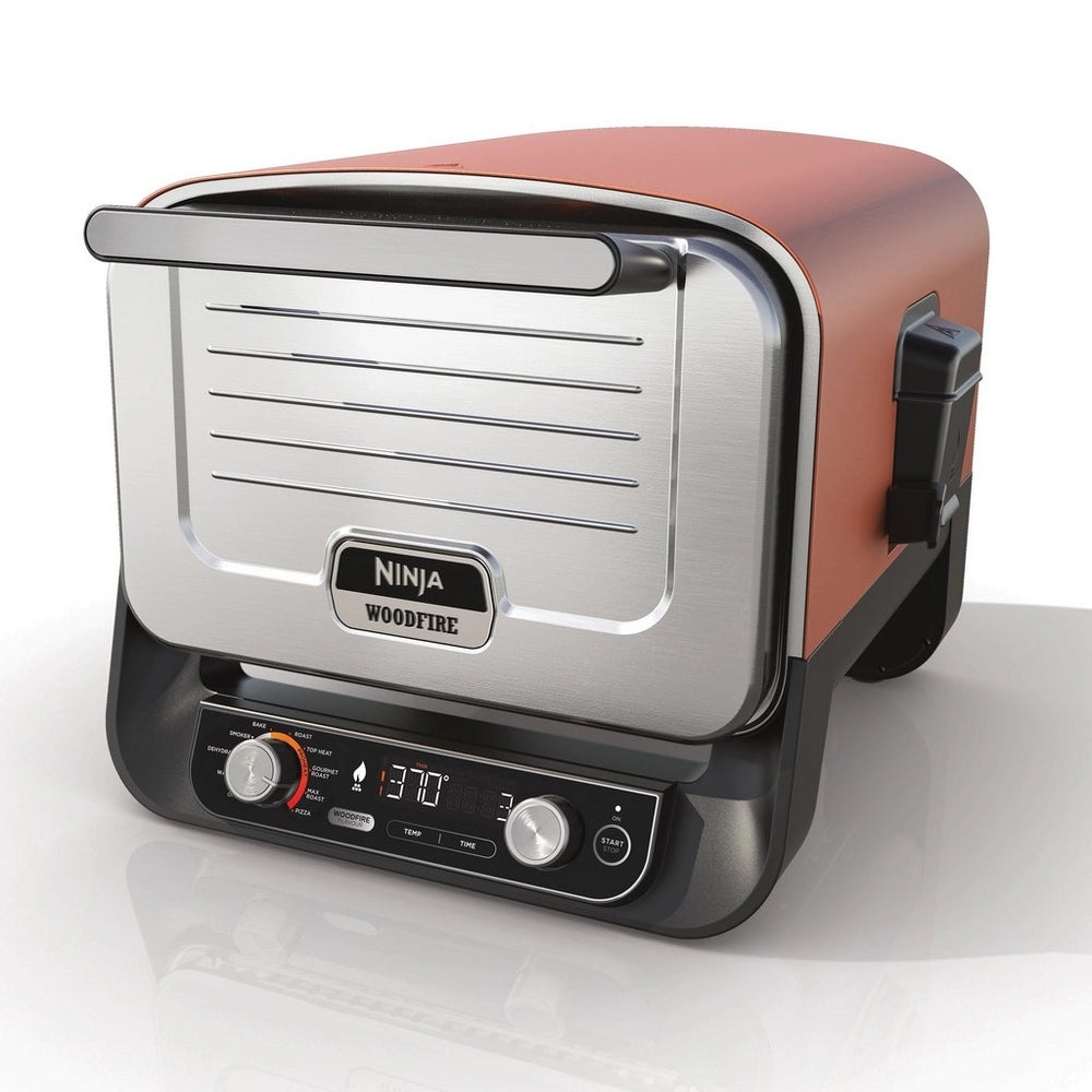 Ninja OO101UK Ninja Woodfire Outdoor Oven- Artisan Pizza Maker and BBQ Smoker - Terracotta/Steel
