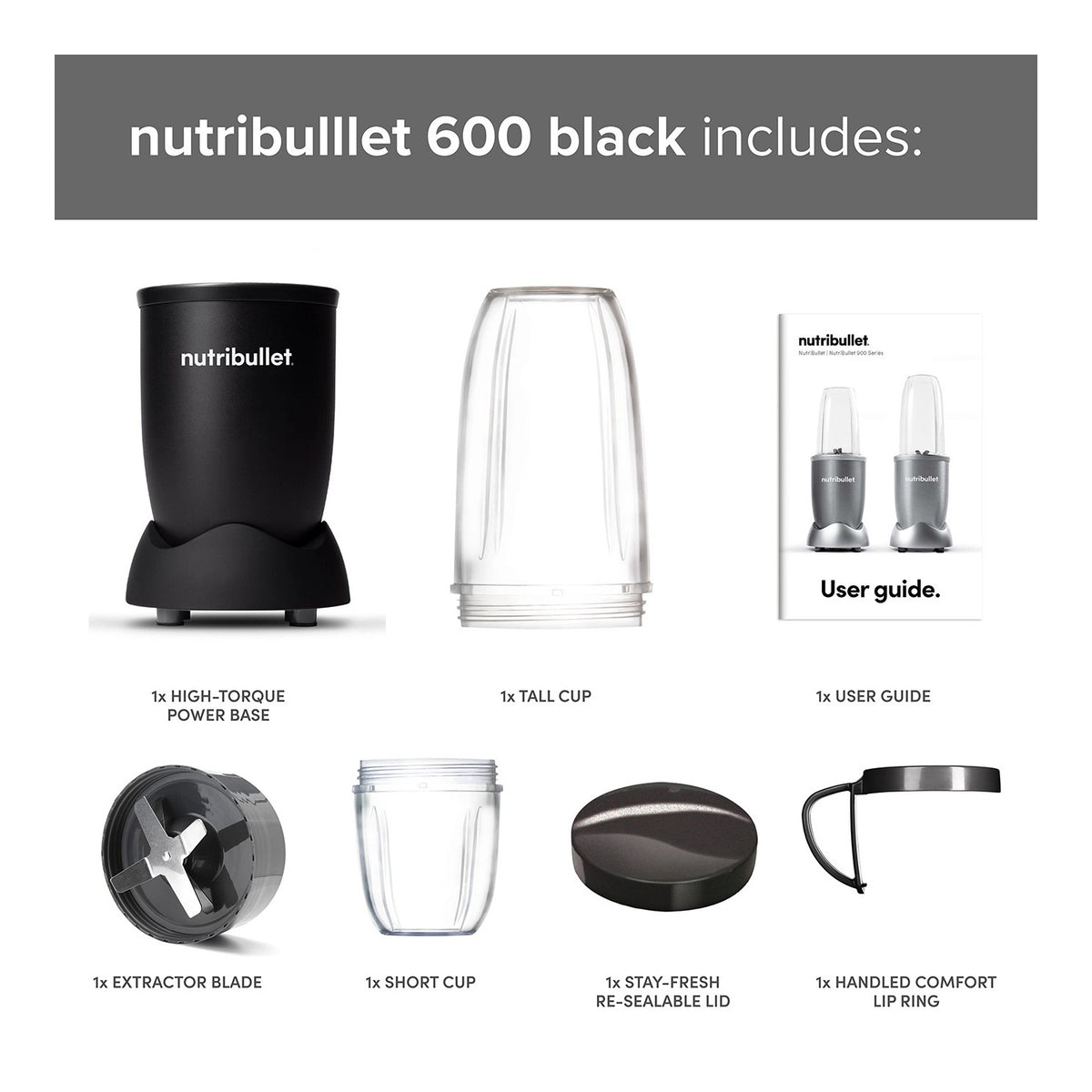 Nutribullet NB-101S 600 Series Blender - Black