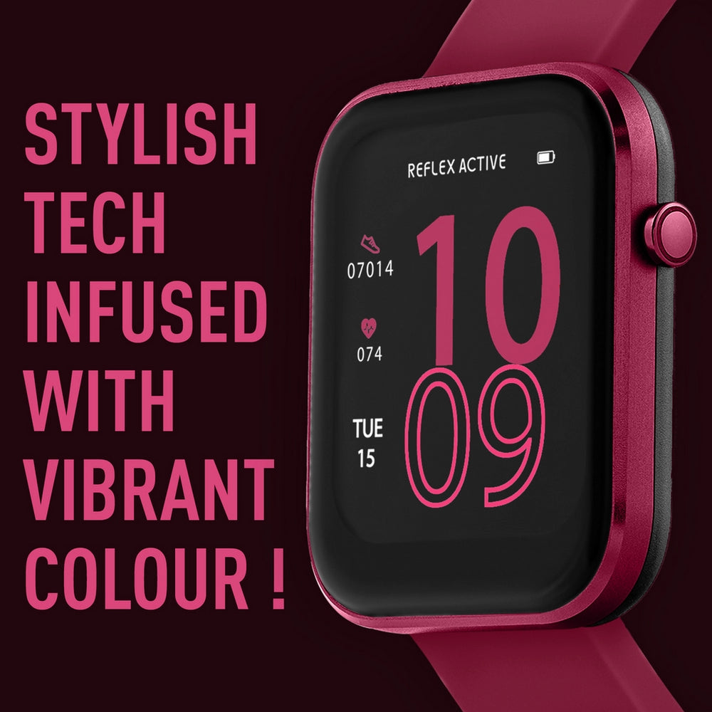 Reflex Active RA12-2158 Series 12 Berry Strap Smart Watch - Berry