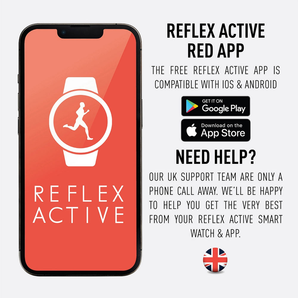 Reflex Active RA22-2182 Series 22 Black Smart Calling Watch - Black