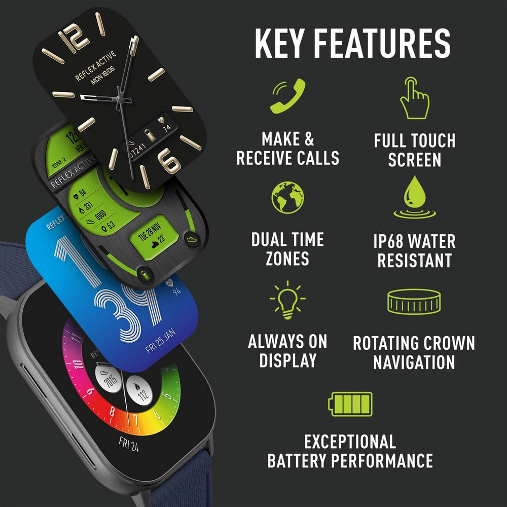 Reflex Active RA29-2182 Amoled Series 29 Smart Watch - Blue