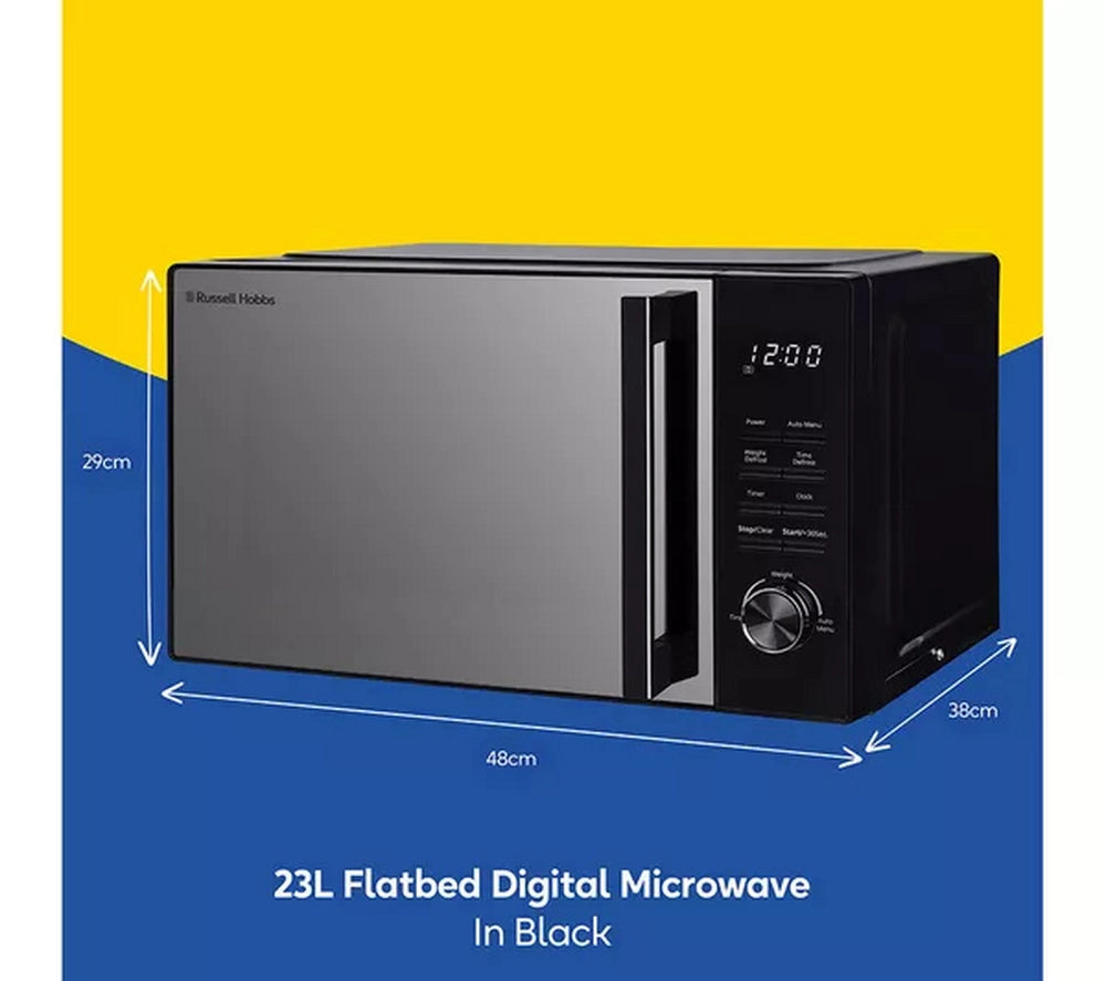 Russell Hobbs RHFM2365B 23Litre Flatbed Digital Microwave - Black