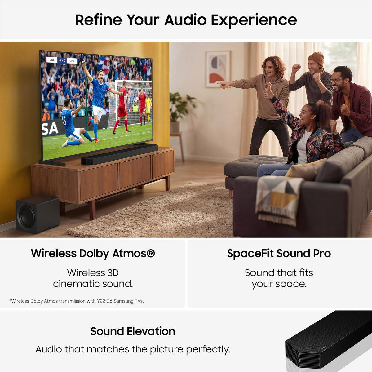 Samsung HW-Q800H/XU 5.1.2ch Q-Series Soundbar with Subwoofer - Black