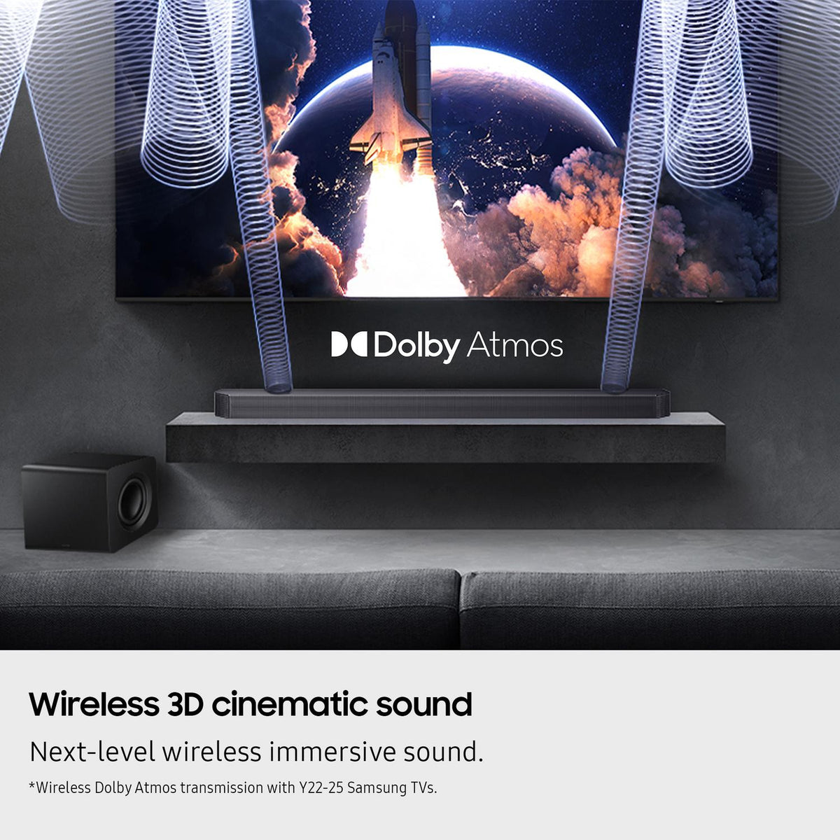 Samsung HW-Q930F/XU 9.1.4ch Q-Series Soundbar with Subwoofer & Rear Speakers - Titan Black