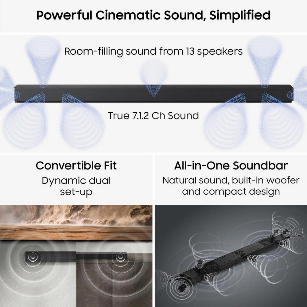 Samsung HW-QS90H/XU 7.1.2ch Q-Series Soundbar with Subwoofer - Graphite Black