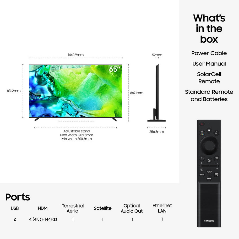 Samsung QE65QN80HAUXXU 65" 4K Neo QLED Vision AI Smart TV