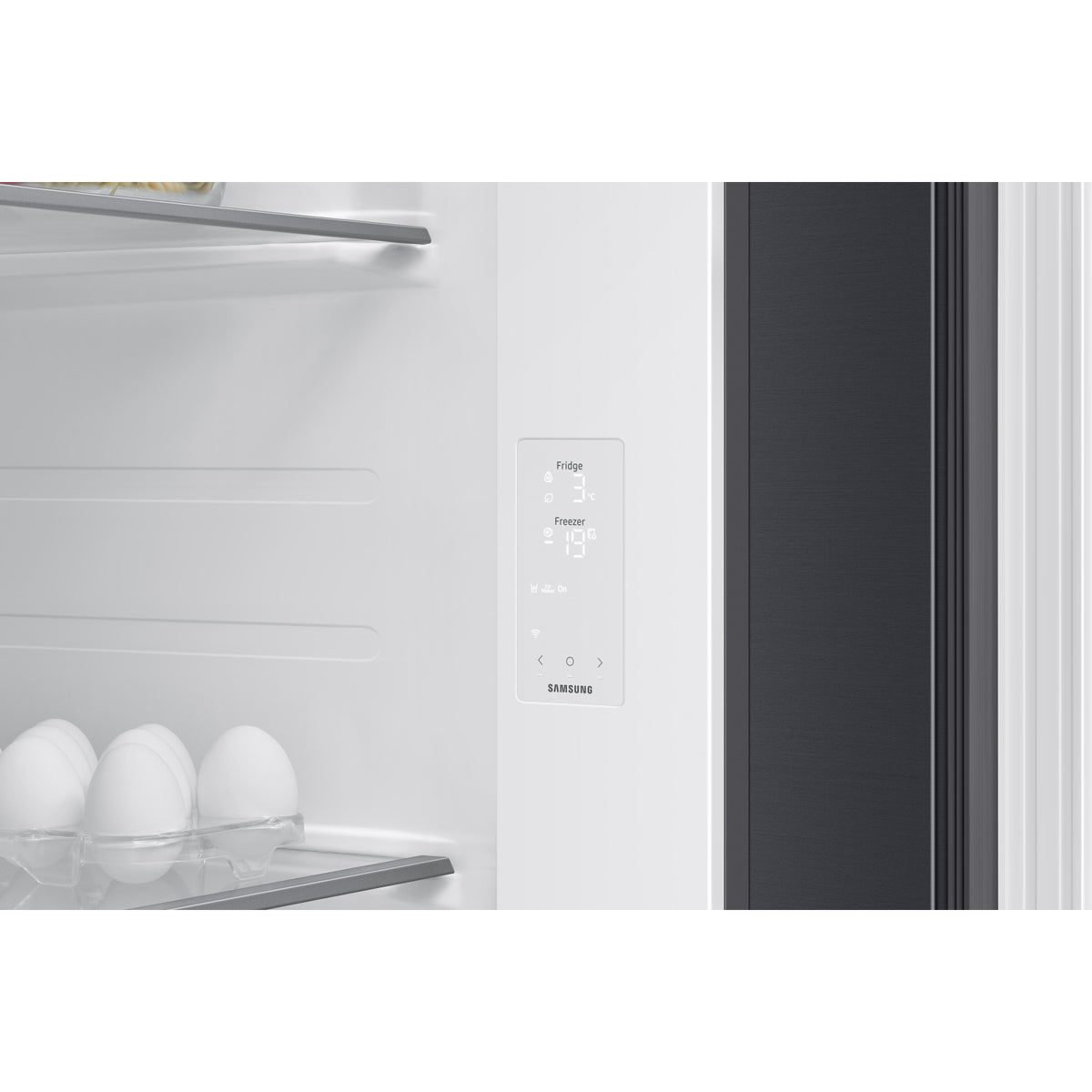 Samsung RS70F66KCFEU 91cm Side by Side American Fridge Freezer - Stainless Steel Black